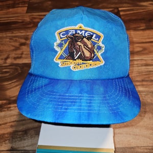 Vintage Camel Joe Smooth Character Cigarette Smoking Promo Tie Dye Hat Snapback