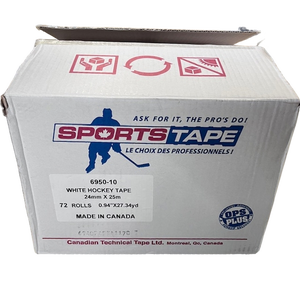 72 Rolls Of Hockey Tape - SportsTape (White)