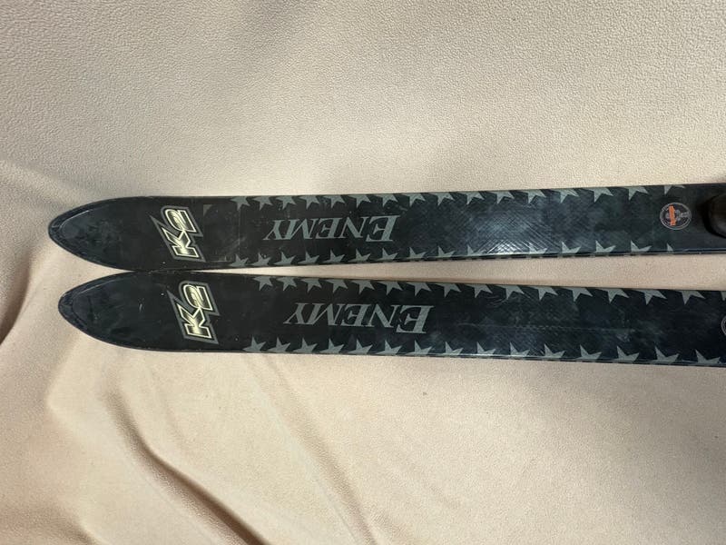 Unisex All Mountain 183 cm K2 Enemy Skis With Bindings (Used