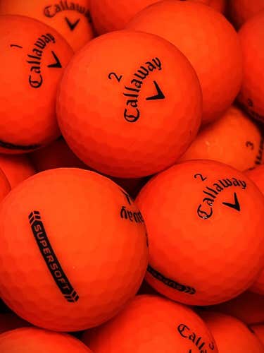 12 Near Mint AAAA Orange Callaway Supersoft Used Golf Balls