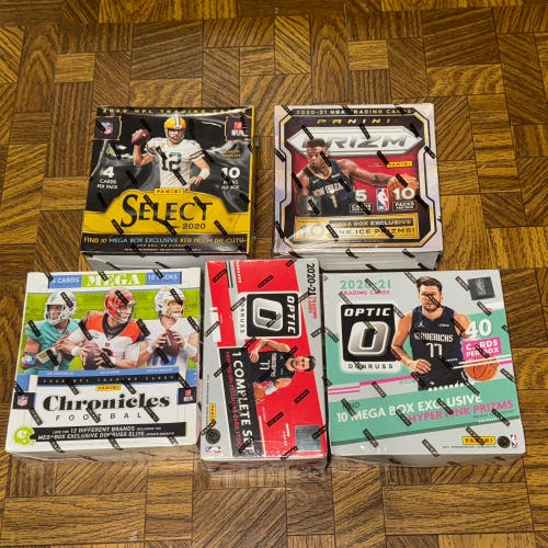 5 trading card Box bundle for buzzlax