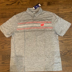 New - Polo University of Wisconsin Logo Size Adult Large