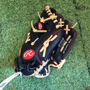 Black Rawlings Highlight Series Right Hand Throw Infield Baseball Glove 10.5" (Used)