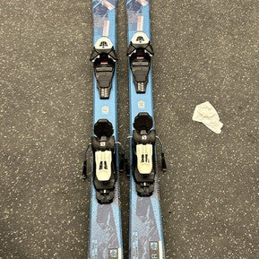 Used Salomon QST JR Boys DH Ski/Binding Navy Blue 130 cm 11162-S000421960