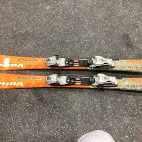 Used Volkl UNLIMITED Boys DH Ski/Binding Orange 120 cm 11162-S000421845