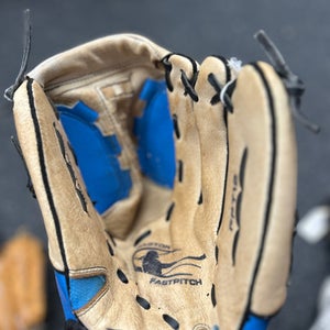 Used Easton FPT12 RH Throw Fastpitch Gloves Brown 12" 11162-S000418147