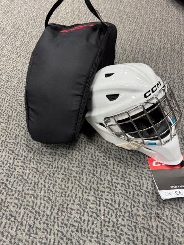 CCM AXIS F9 White Small Goal Helmet