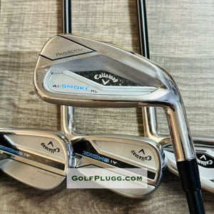 Callaway Paradym Ai Smoke/ Ai Smoke HL Iron Set 5-AW, Senior Flex KBS Graphite