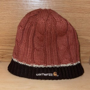 Carhartt Beanie Hat Womens Cable Knit Skull Cap Fleece Lined WA024