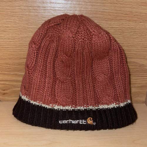 Carhartt Beanie Hat Womens Cable Knit Skull Cap Fleece Lined WA024