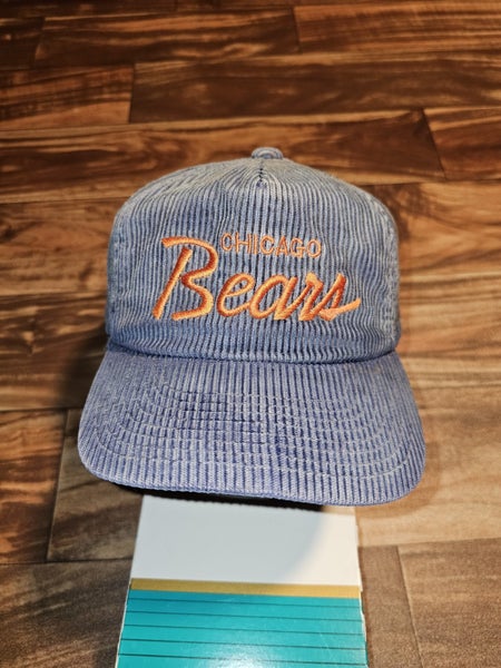 Vintage Chicago Bears Sports Specialties Corduroy Script Vtg Hat Cap Strapback