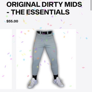 Dirty Mids Gray Baseball Tapered Pants - The Essentials
