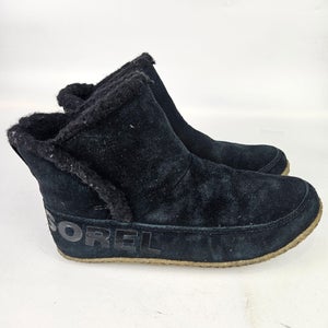 Sorel Nakisha Women's Black Suede Bootie Fleece Lined Size: 8