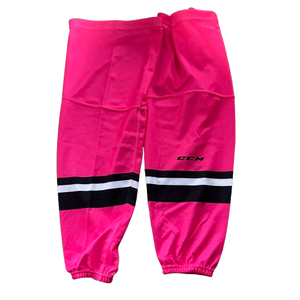 OHL - Used CCM Pro Stock Hockey Socks (Pink/White/Black)