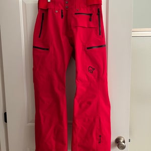 Norrona Gore-Tex Lofoton Pro Plus Ski Pants Red Men's Medium  (Used)