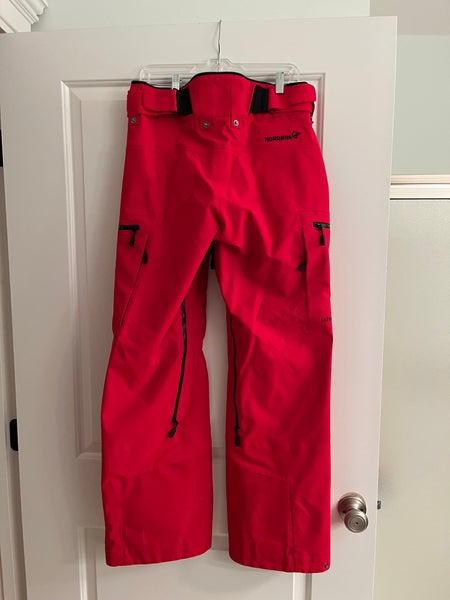 Norrona Gore-Tex Lofoton Pro Plus Ski Pants Red Men's Medium  (Used)