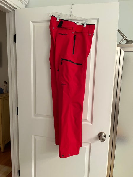 Norrona Gore-Tex Lofoton Pro Plus Ski Pants Red Men's Medium  (Used)