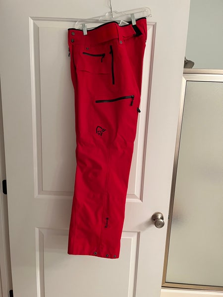 Norrona Gore-Tex Lofoton Pro Plus Ski Pants Red Men's Medium  (Used)