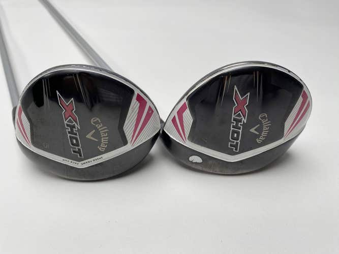 Callaway X Hot 19 Womens 5 & 7 Fairway Wood Set 18* 21* PXv Ladies RH