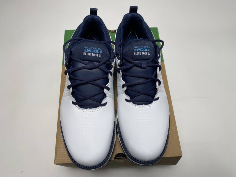 Skechers Go Golf Elite Tour SL Golf Shoes White Blue Men's SZ 8 (214004)