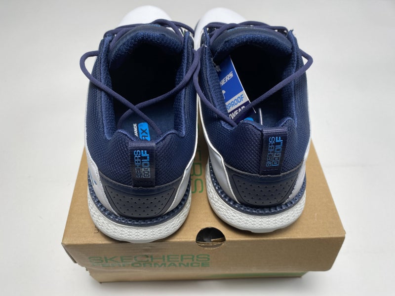Skechers Go Golf Elite Tour SL Golf Shoes White Blue Men's SZ 8 (214004)