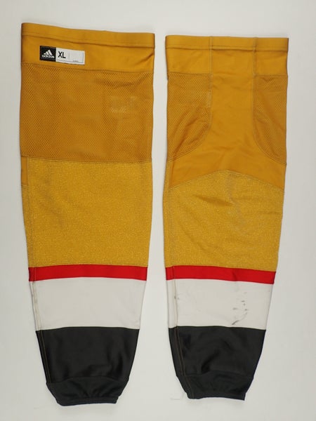 Adidas Vegas Golden Knights Third GOLD NHL Pro Stock Socks GAME USED