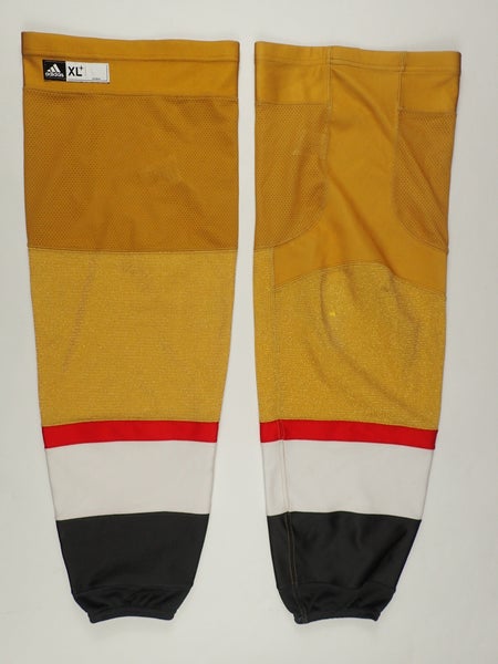 Adidas Vegas Golden Knights Third GOLD NHL Pro Stock Socks GAME USED