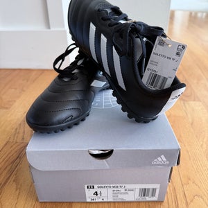 New Adidas Goletto Viii Junior Turf Cleats Black White Size 4.5