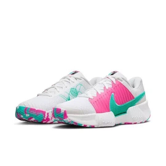 Nike Zoom Challenge FQ4155-101 Sneaker Womens White Pink Pickleball Shoes LR3833