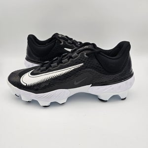 Nike Alpha Huarache Elite 4 Low MCS 'Black White' Baseball Cleats Mens Size 10.5