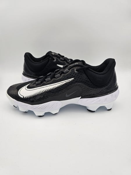 Nike Alpha Huarache Elite 4 Low MCS 'Black White' Baseball Cleats Mens Size 13