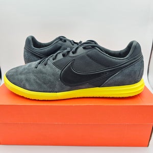 Nike Premier 2 Sala IC 'Dark Smoke Grey Yellow Strike' Soccer Shoes Men's Size 12