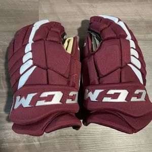CCM JetSpeed 14inch Maroon Gloves