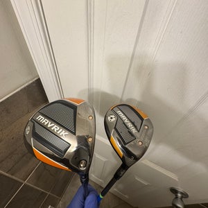 Callaway Mavrik Driver 9*  & 3 FairwayWoods 15* Stiff Flex Right Handed