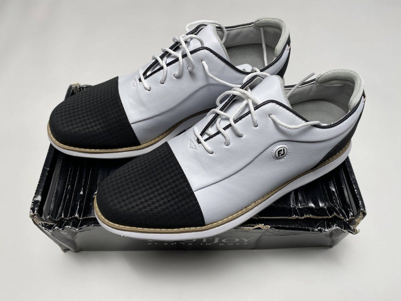 FootJoy FJ Traditions Golf Shoes White Black Women's SZ 8 ( 97912 )