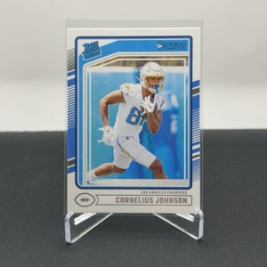 Cornelius Johnson LA Chargers 2024 Panini Donruss Football Rated Rookie Card 377