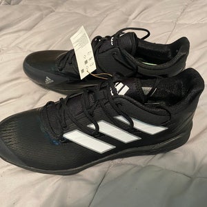 Black Men's Size M 12.5 (W 13.5) Adult Adidas Low Top Metal Adizero Afterburner 8 (New)