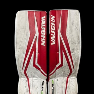 Used Vaughn Slr 3 Goalie Leg Pads Junior Red 28" 11680-s000408865