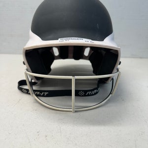 Used RIP-IT PRO VISION Batting Helmet w/Mask Black And White M/L 11835-S000186137