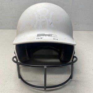 Used Mizuno F6-BT Fastpitch SM Batting Helmet - White And Black 11835-S000187004