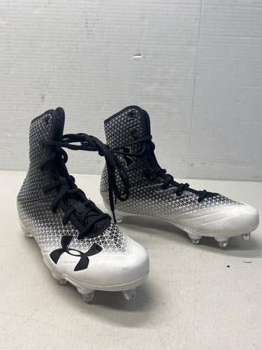 New Under Armour Highlight Select Adult Football Cleats Size 7.5 - Black White 11835-s000187611