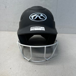 Used Rawlings RCFH Batting Helmet w/Mask Black SM 11835-S000189636