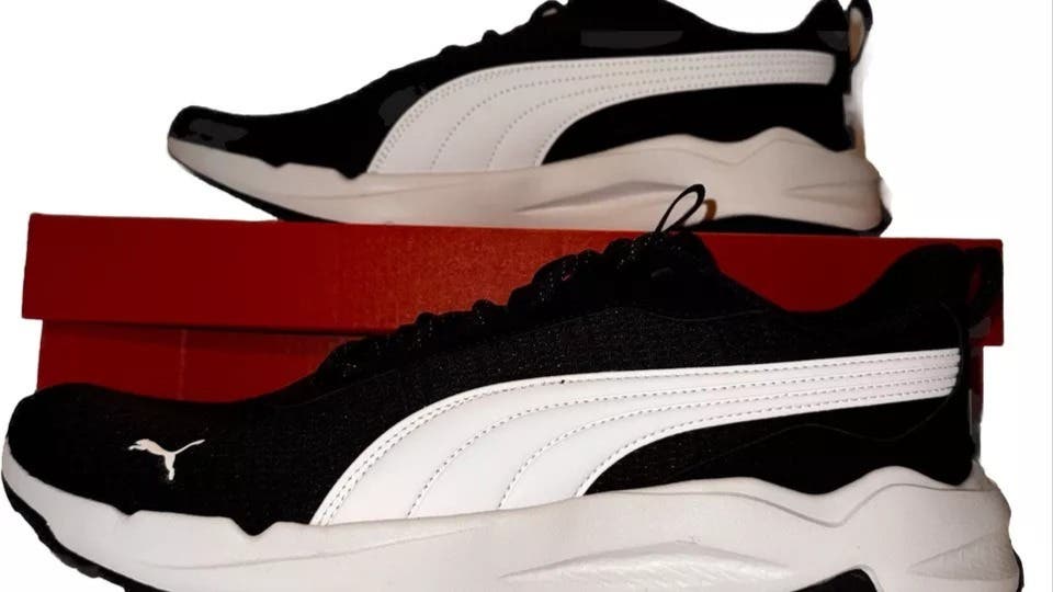 Puma Mens Size 12 Black Zip C Lightweight Running Sneaker 