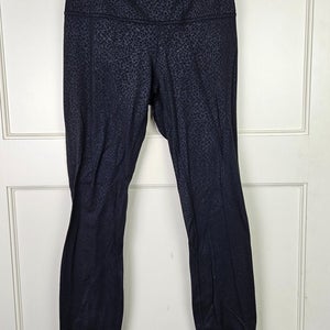 Lululemon Align Pant II 25" Emboss Black W5BYYS Stretch Athleisure Leggings 4
