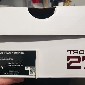 Black Kid's Nike Force Trout 7 Turf Cleats (New)
