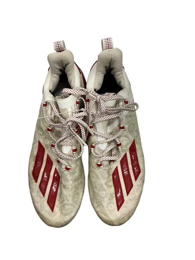 Used Adidas Adizero New Reign Floral Adult Fb Cleats Red And White Senior 9 11613-s000150884