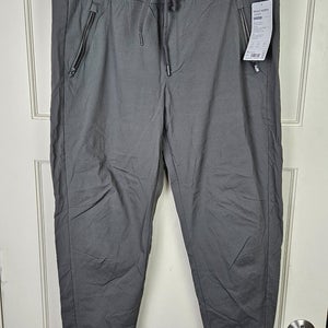 Athleta Trekkie North Jogger Pants Green Women Size 14 Tapered Active Zip Pocket