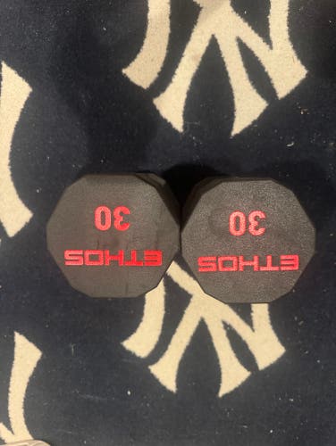 Pair Of 30 Pound Ethos Dumbbells  (New)