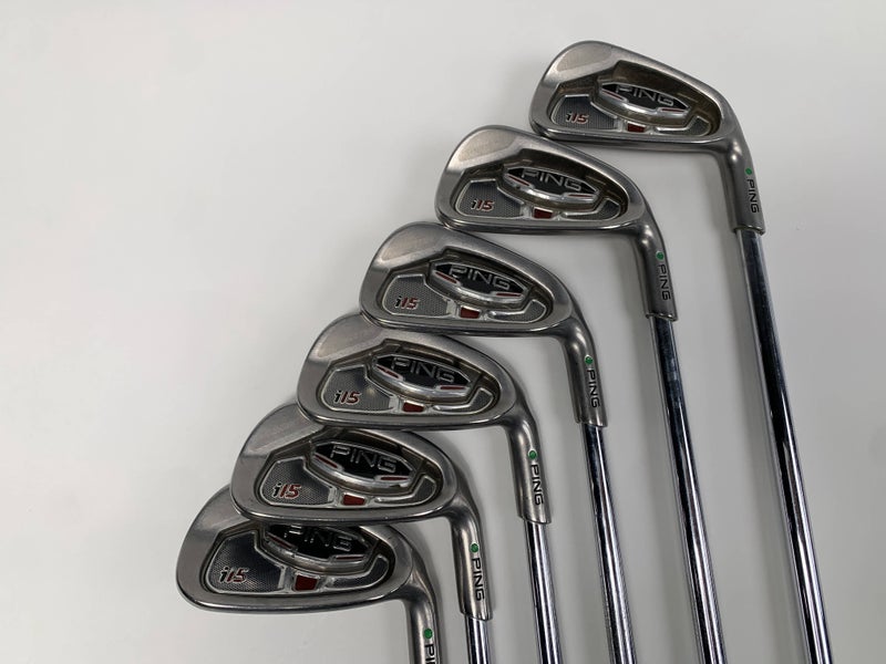 Ping i15 Iron Set 5-PW Green Dot 2* Up AWT Regular Steel Mens RH