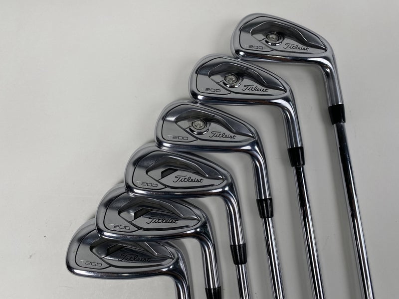 Titleist T200 Iron Set 5-PW True Temper AMT Tour White S300 Stiff Steel Mens RH